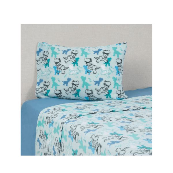 Sábana polar 1.5 plazas modelo Toy Story, marca Mashini - personaje Rex