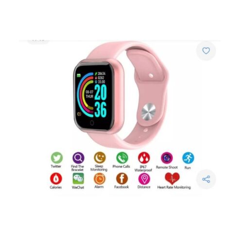 smart-watch-correa-rosada-envase Reloj digital, smart watch impermeable, color negro